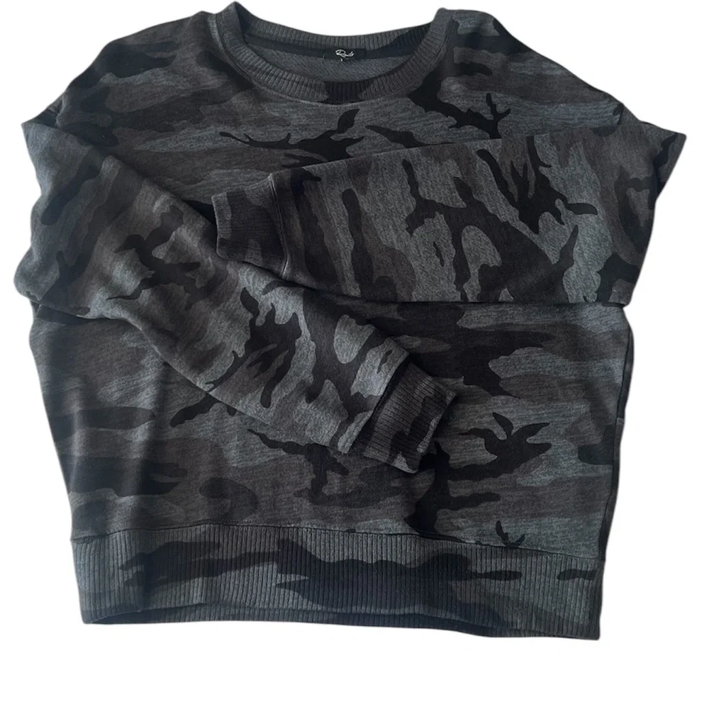 Rails Iron Camo Print Ramona Pullover Crewneck Sweatshirt Size Medium - Picture 4 of 10